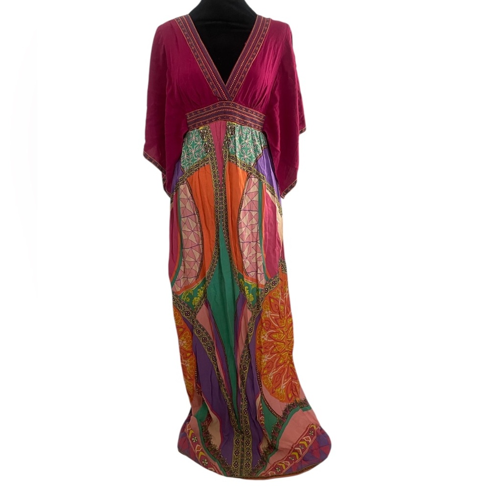 Flying Tomato Bohemian Gypsy Dress, Multi colored, Large - Picture 6 of 6